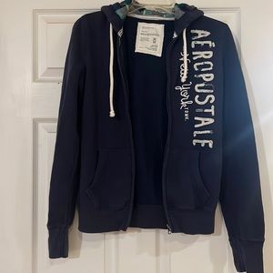 Aeropostale navy blue zipper front hoodies